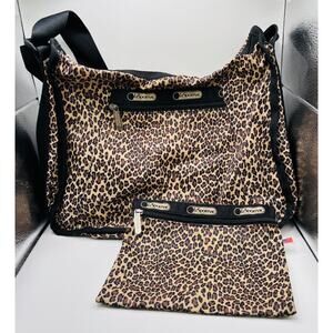 LeSportsac Leopard Print Crossbody Shoulder Messenger Bag